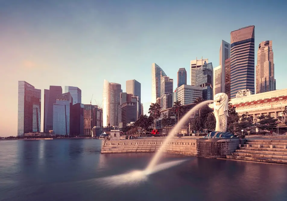 singapore merlion and skyline eatured in malaysia tour packages from bangladesh cityscape