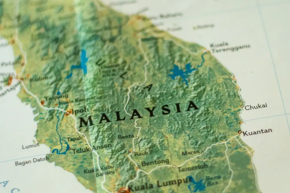 malaysia map closeup travel reference for tour packages from bangladesh